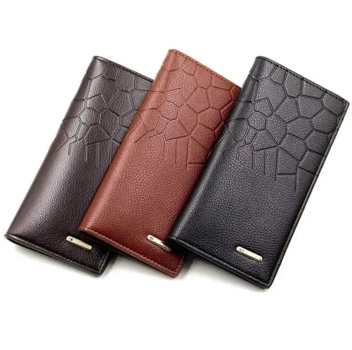 Premium Leather Wallet for Men – Stylish Croc Texture