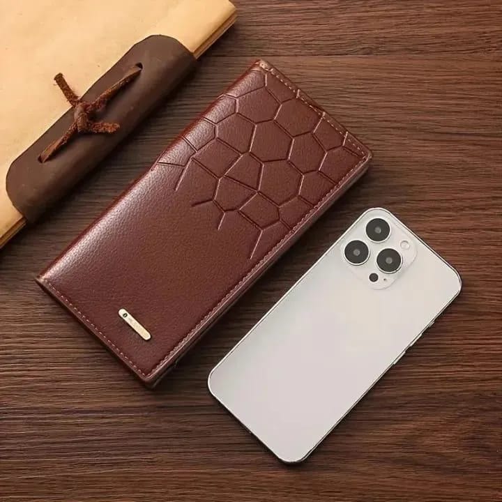 Premium Leather Wallet for Men – Stylish Croc Texture